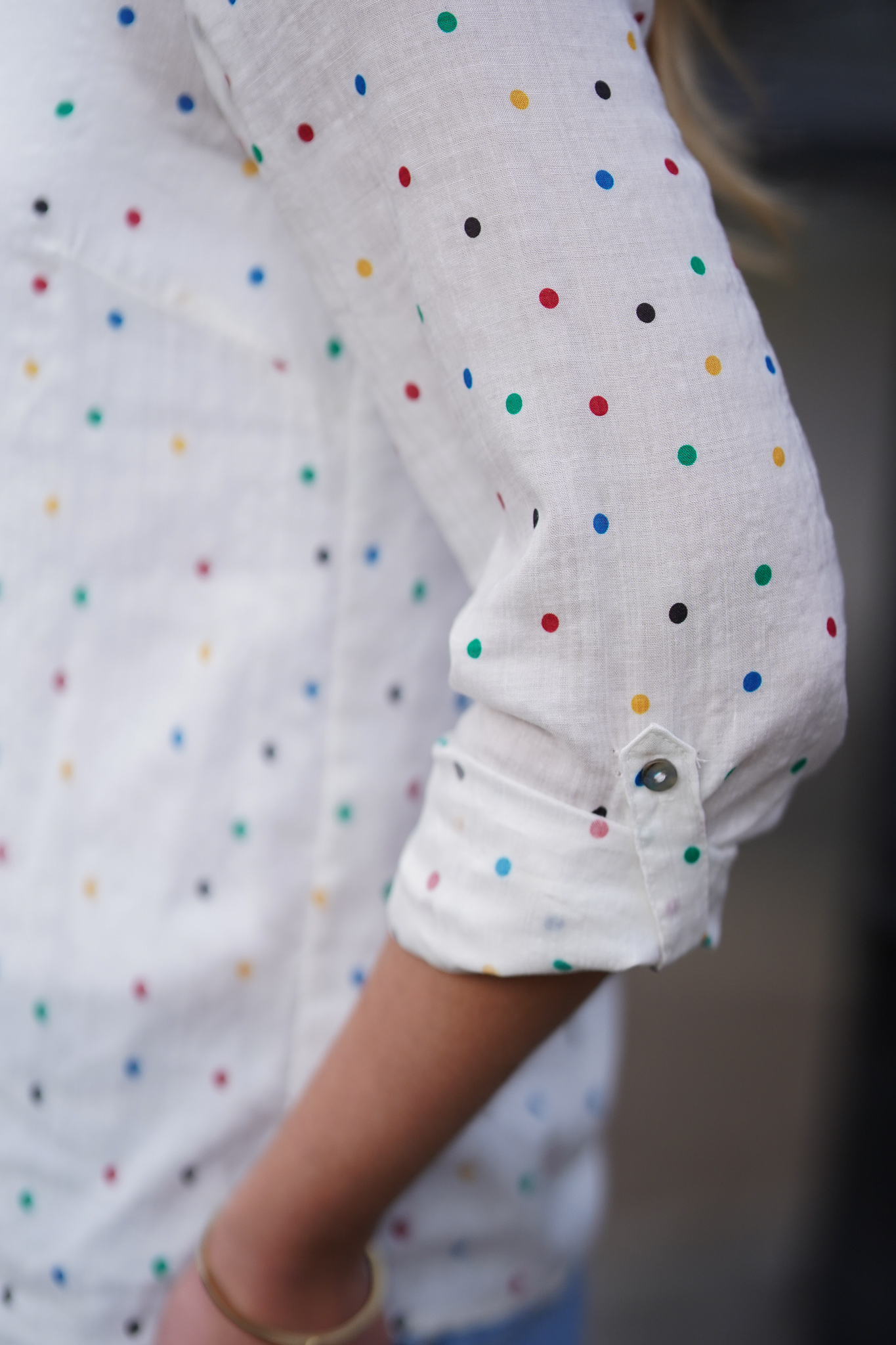 verwennen kristal Kantine Fijne luchtige blouse in multi color stipdessin - wit/multicolor - Muts  Fashion