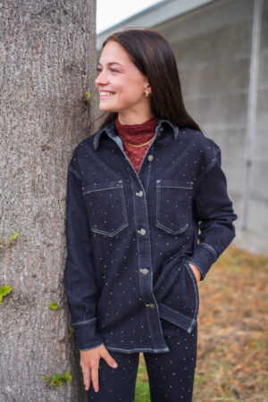 blouse-jas-redial-raw-dark-denim-lang-glitter-kraagje-redial-jeans-jasje-doorknoop-dark-denim-muts-fashion-groningen